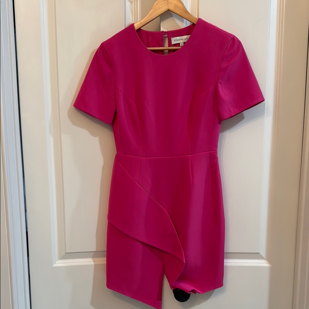 Elegant Pink Short Sleeve Dress